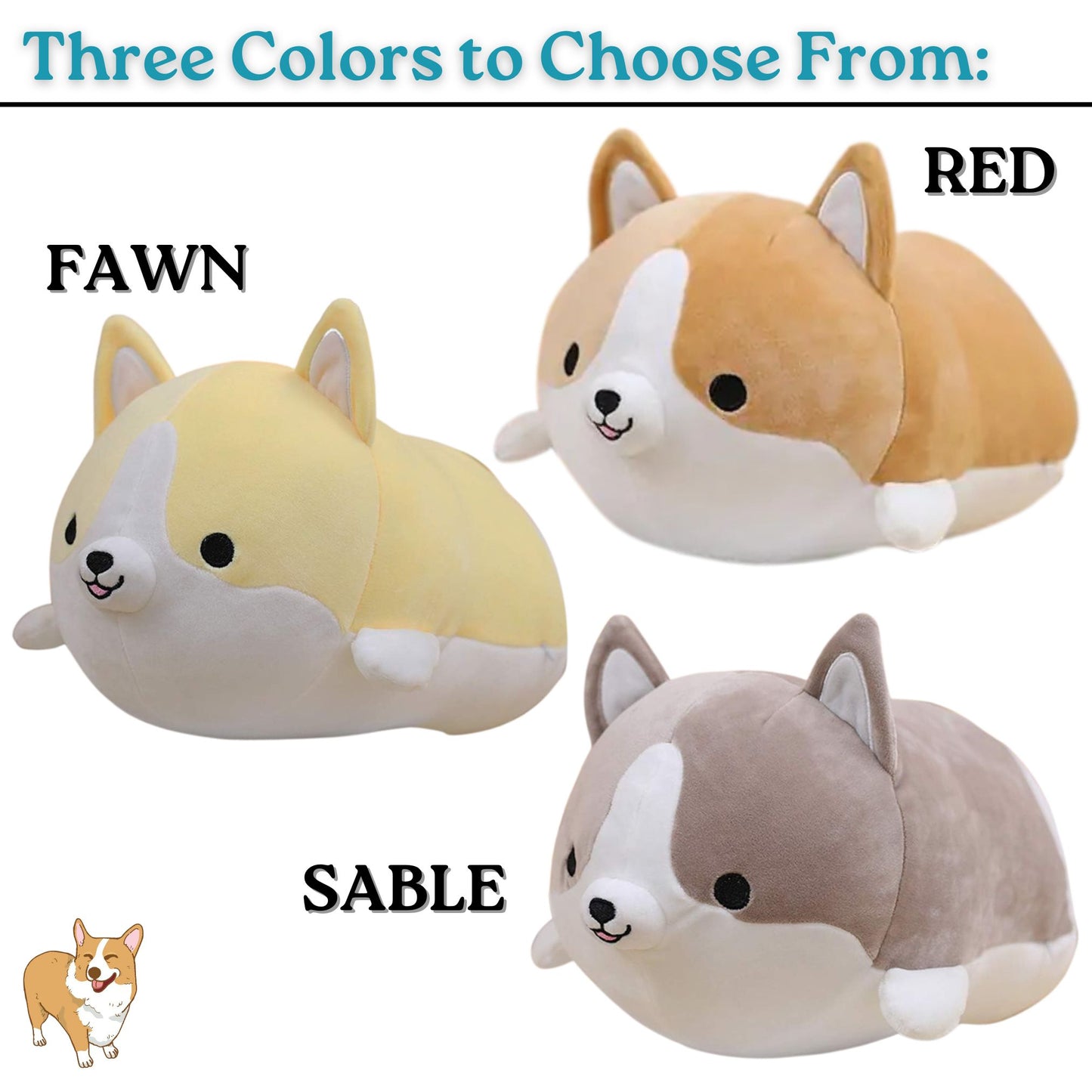 Snuggle SQUAD: The Ultimate Cuddly Corgi Plush Toy!