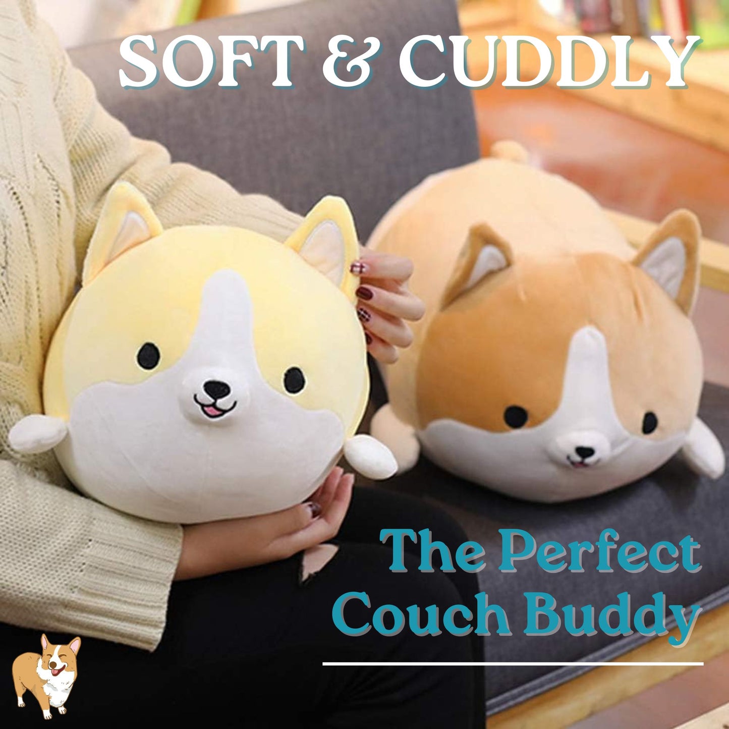Snuggle SQUAD: The Ultimate Cuddly Corgi Plush Toy!