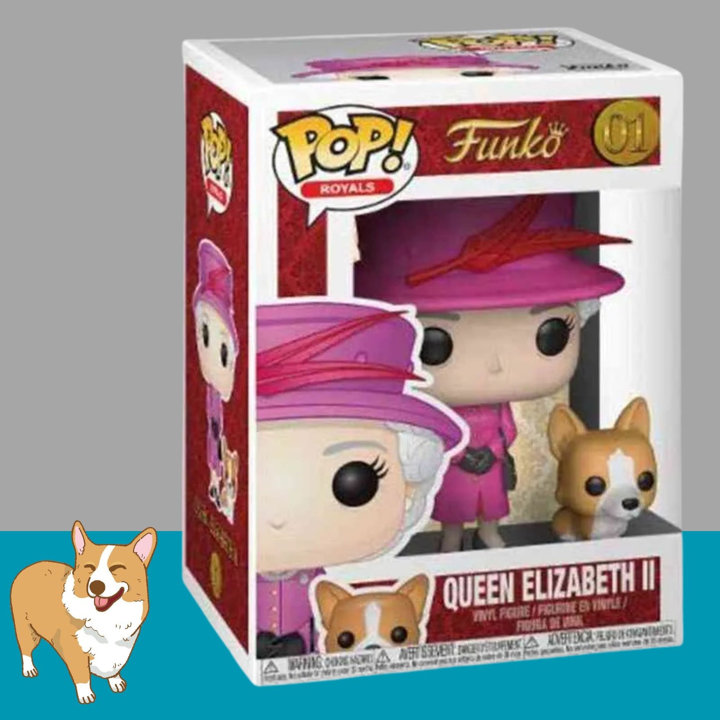 Queen Elizabeth II with her Corgi Funko Pop