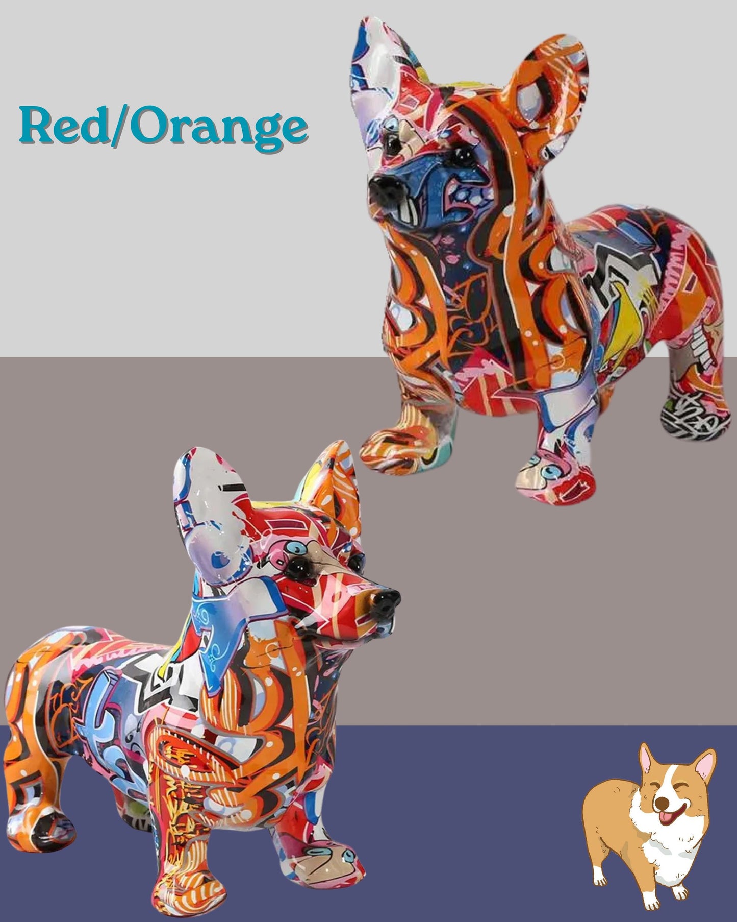 CorgiPop Painted Sculpture