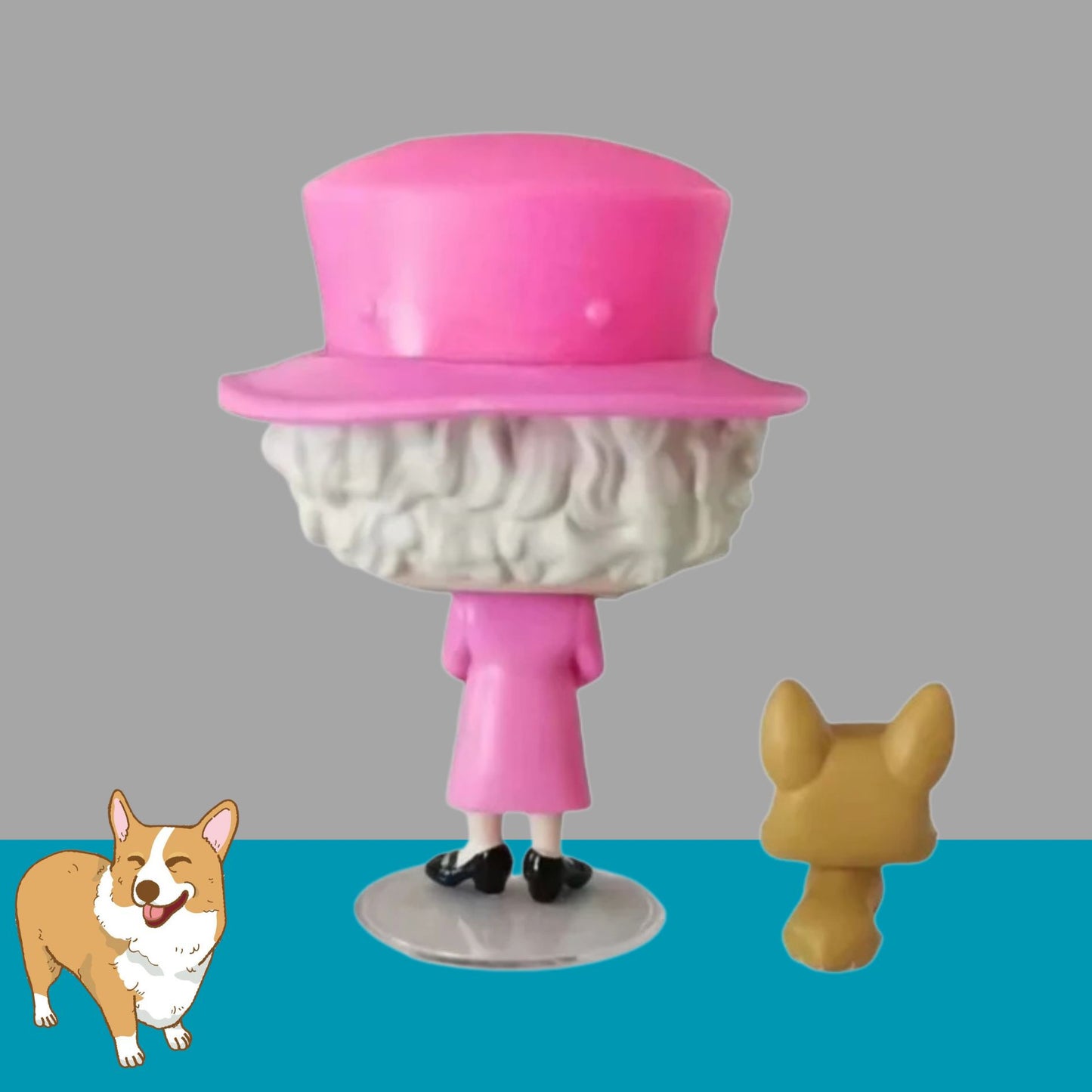 Queen Elizabeth II with her Corgi Funko Pop