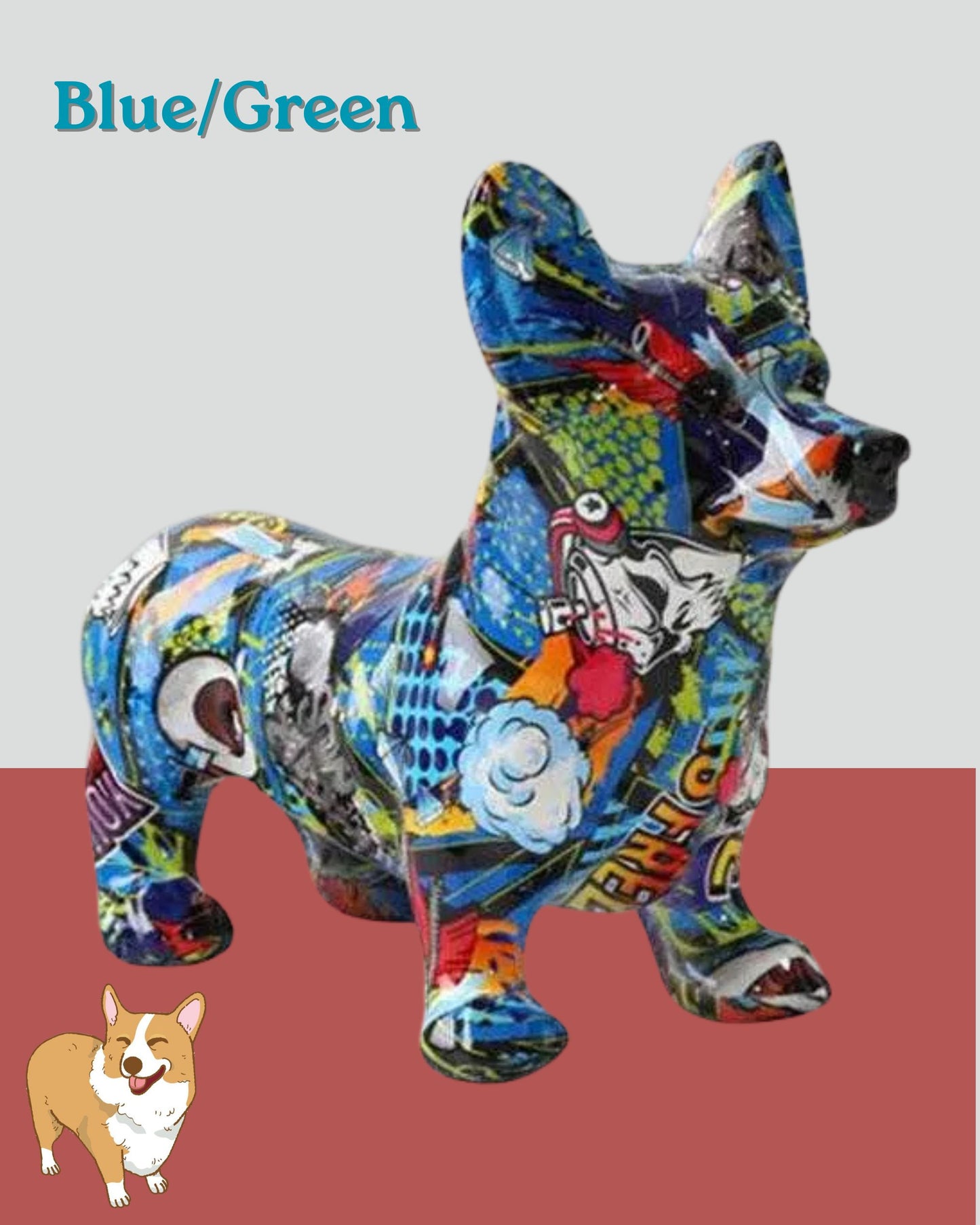 CorgiPop Painted Sculpture