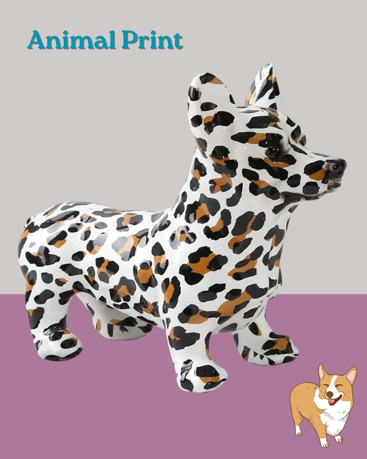 CorgiPop Painted Sculpture