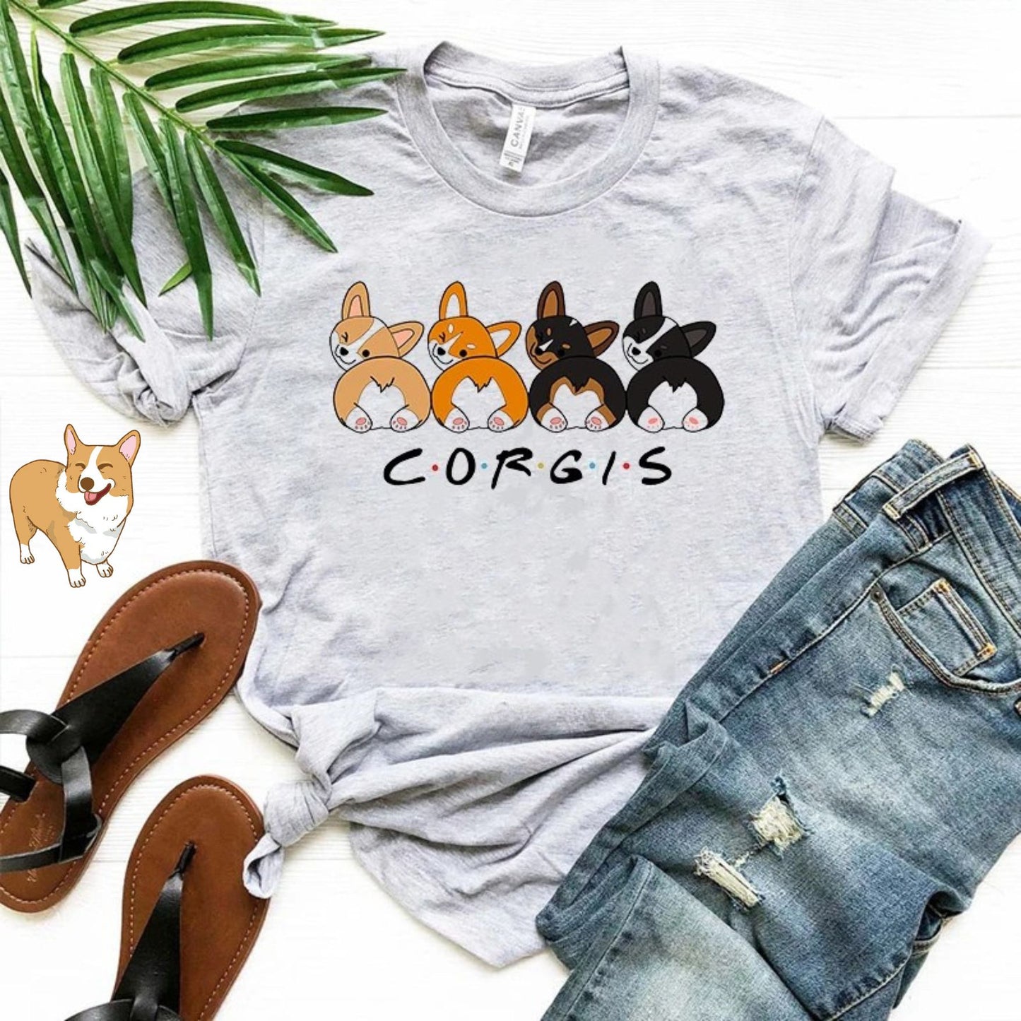 Corgi Friends T-shirt