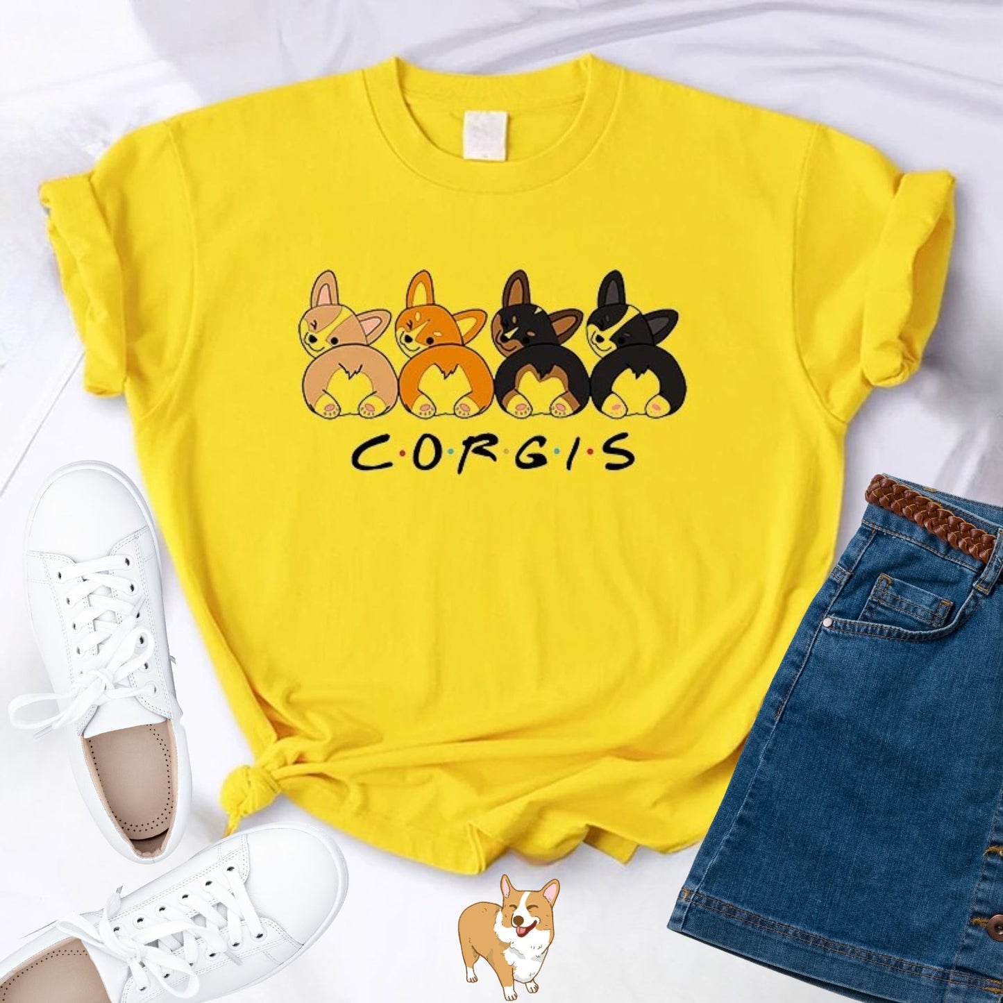 Corgi Friends T-shirt