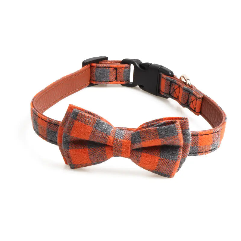 British Plaid Pet Collar for Stylish Pets