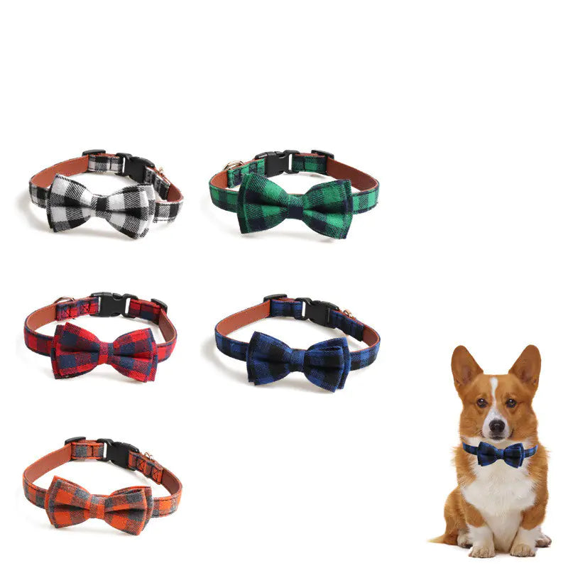 British Plaid Pet Collar for Stylish Pets