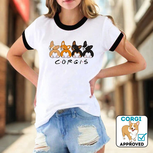 Corgi Friends T-shirt