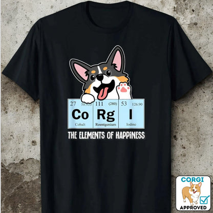 Corgi Elements of Happiness T-shirt