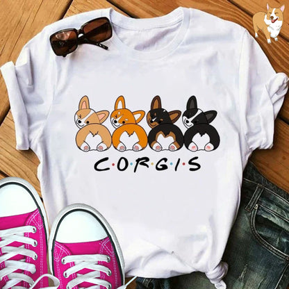 Corgi Friends T-shirt
