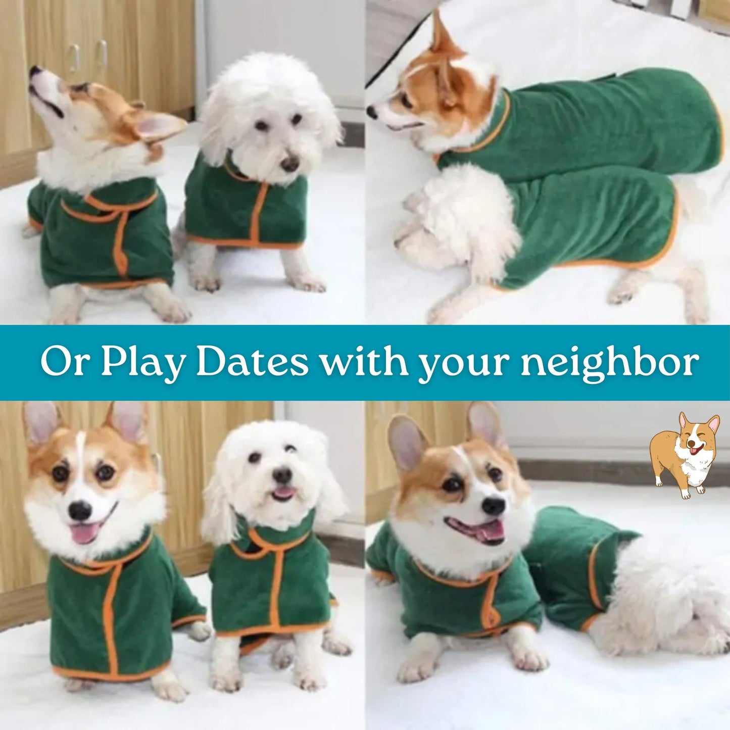 The RuffRobe - Super Absorbent Pet Bathrobe