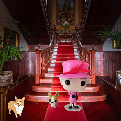 Queen Elizabeth II with her Corgi Funko Pop
