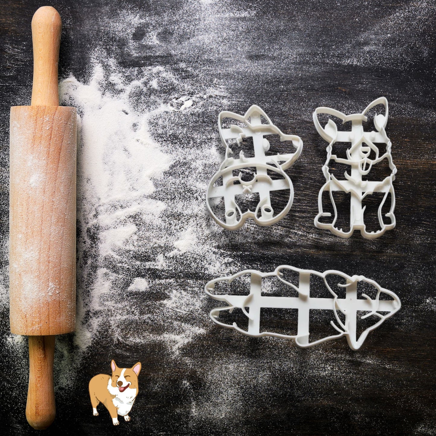 Corgi Cookie Cutter Set