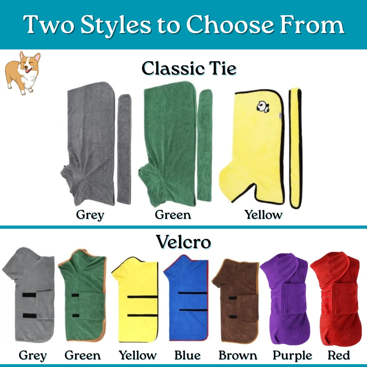 The RuffRobe - Super Absorbent Pet Bathrobe