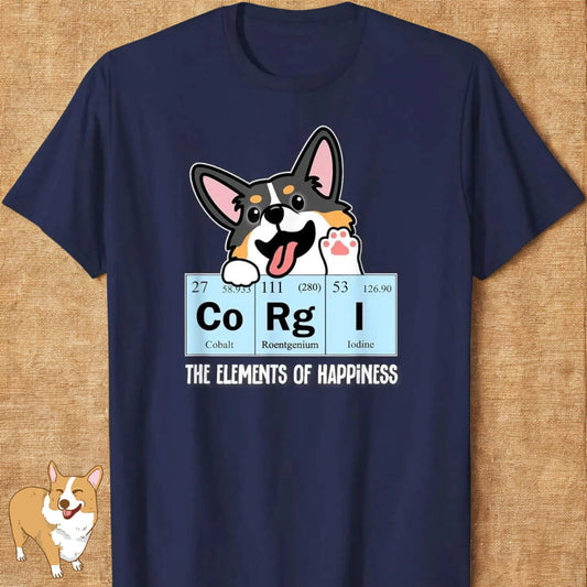Corgi Elements of Happiness T-shirt