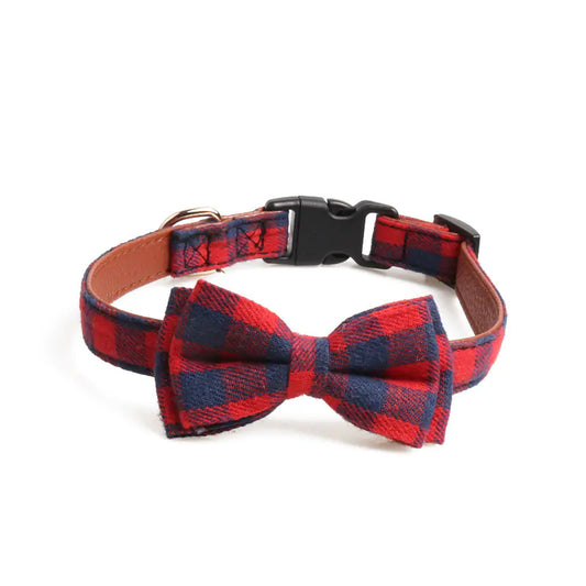 British Plaid Pet Collar for Stylish Pets